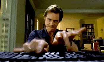 Jim Carrey typing fast - Reaction GIFs