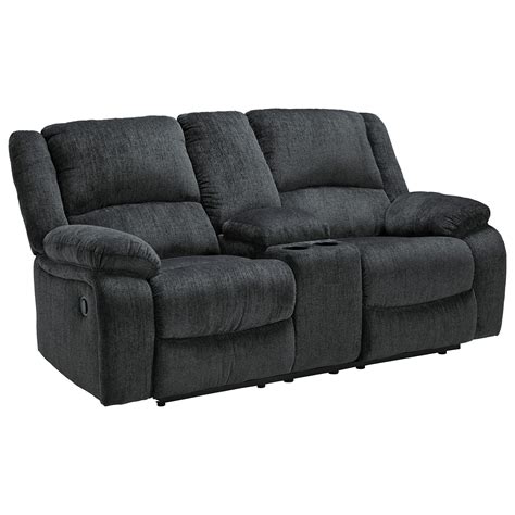 Ashley Signature Design Draycoll Double Reclining Loveseat w/ Console ...