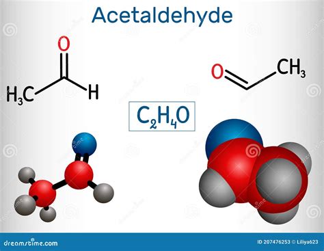 Acetaldehyde Or Ethanal Molecule, Chemical Structure. Skeletal Formula. Vector Illustration ...