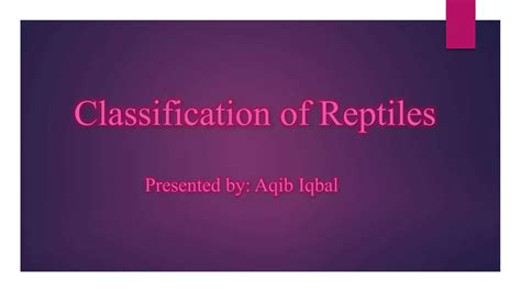 Classification of reptiles | PPT