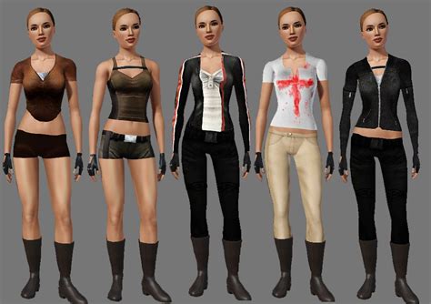 Mod The Sims - 10 Tomb Raider Outfits