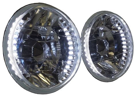 5 3/4" Round Crystal CLEAR LED Sealed Beam Conversion headlights H5006 H5506 | eBay