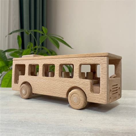 Wooden Bus Toy Wooden Bus School Bus Toy Gift for Kids - Etsy