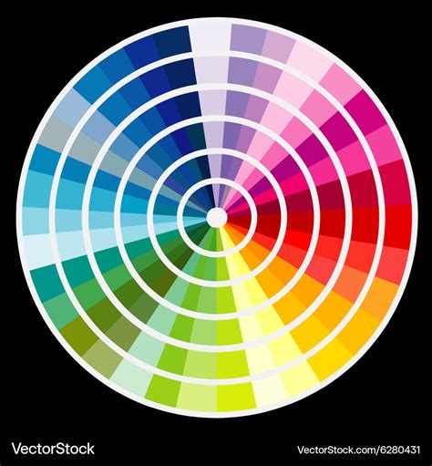 Color round palette on black background Royalty Free Vector