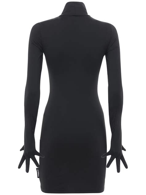 Vetements Stretch Turtleneck Mini Dress W/gloves In Black | ModeSens