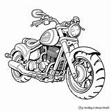 Free Coloring Pages Motorcycles sketch template