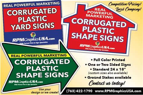 Real Estate Custom Shaped Corrugated Yard Signs - RPM