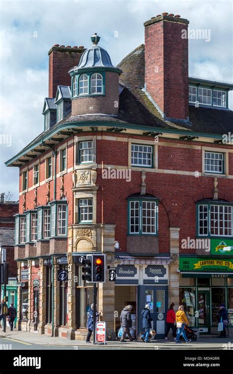 Leek town centre shopping centre in the county of Staffordshire, England, uk, gb Stock Photo - Alamy