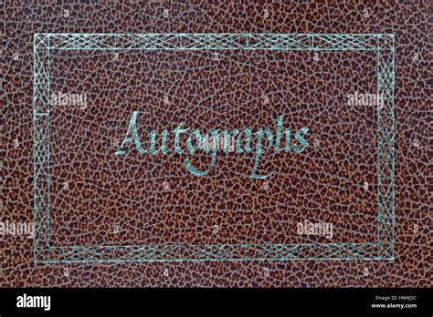 Autograph book cover Stock Photo - Alamy