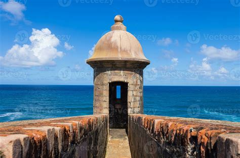 National park Castillo San Felipe del Morro Fortress in old San Juan, Puerto Rico, UNESCO site ...