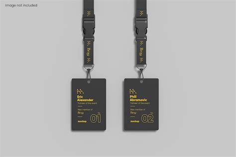 Premium PSD | Vertical id card mockup