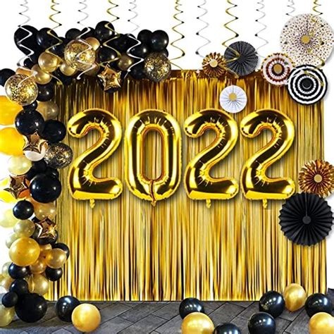 Huge, Happy New Year Decorations 2023 - Pack of 43, New Years Eve Party Supplies 2023 | Gold ...