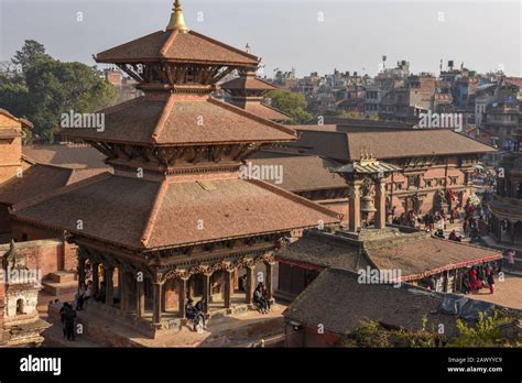 Patan, Nepal - 24 January 2020: Temple of Durban square at Patan near ...