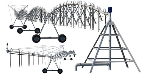 Center Pivot Irrigation System 3D model CGTrader