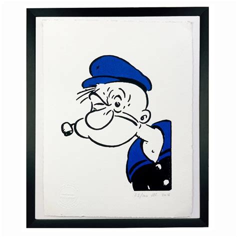 Popeye Smokes His Pipe - Limited Edition Screen Print Picture