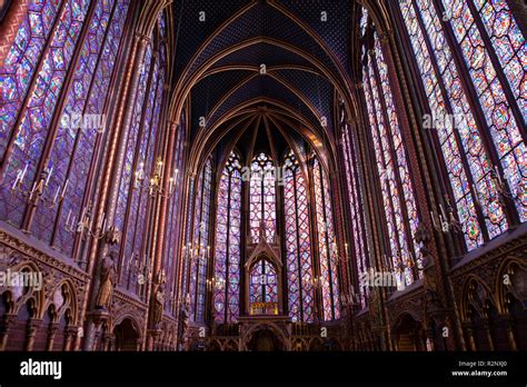 Interior of Sainte-Chapelle in Paris, France Stock Photo - Alamy