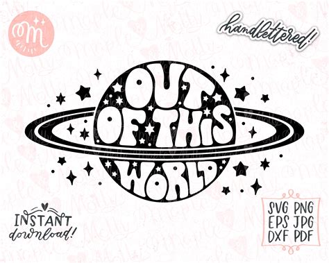 Out of This World Svg Outer Space Svg Saturn Svg Space - Etsy