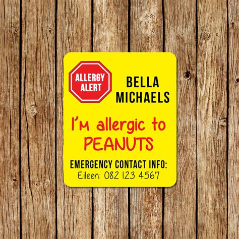 Allergy Alert Stickers – Love my Goodies