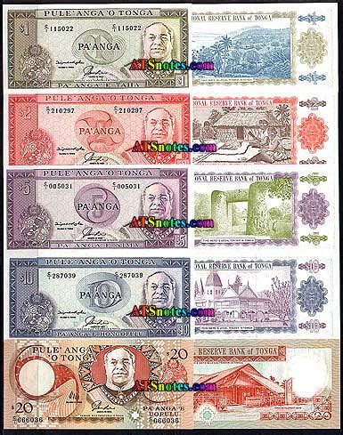 Tonga banknotes - Tonga paper money catalog and Tongan currency history