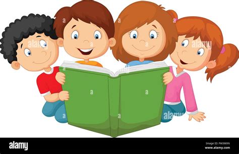 Child reading cartoon Stock Vector Images - Alamy