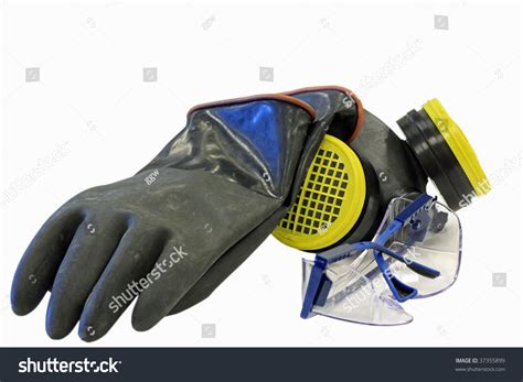 Chemical Safety Equipment Including Glasses Gloves Stock Photo 37355899 ...