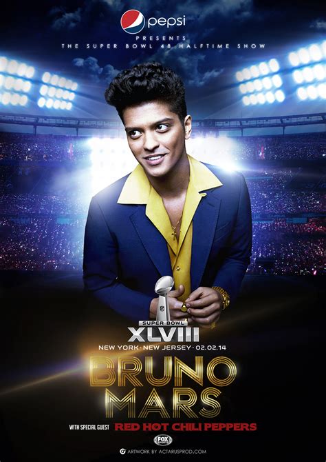 Bruno Mars - Super Bowl 48th Halftime Show Promo Poster on Behance