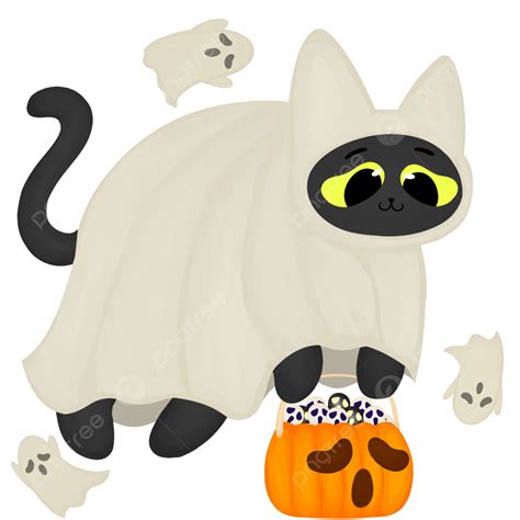 Hình ảnh Halloween Ma Mèo Nền Trong Suốt PNG , Con Ma, Con Mèo, Halloween PNG miễn phí tải tập ...