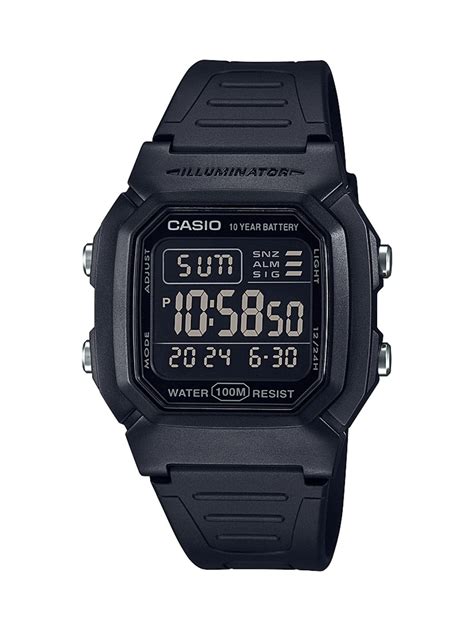 Casio - Casio Men's Black-Out Digital Basic Watch W800H-1BV - Walmart ...