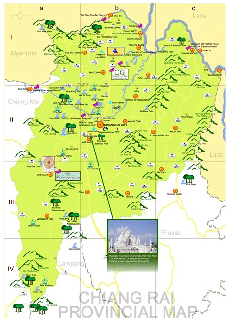 Chiang Rai Thailand Map - Cities And Towns Map