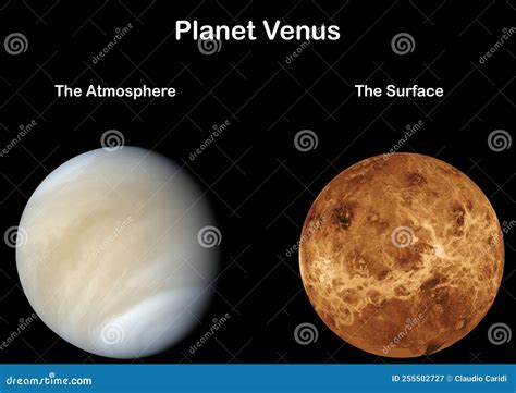 Planet Venus the Atmosphere and the Surface. Elements of this Image ...