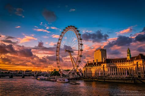 Sunset at London Eye... - Our Escapades | London eye, London wallpaper, Sunset london