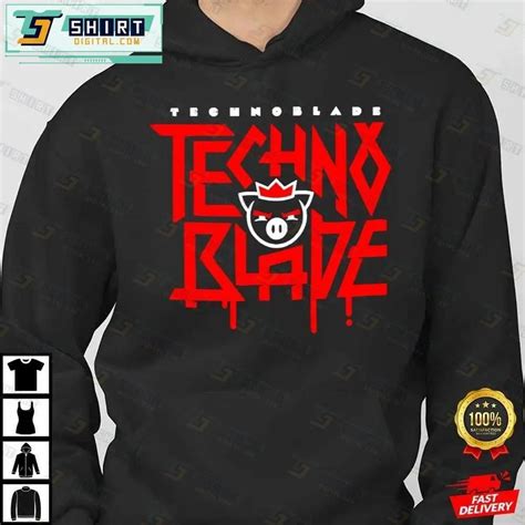 Technoblade Logo Red Technoblade Merch Hoodie in 2022 | Printed shirts, Hoodies, Casual shirts