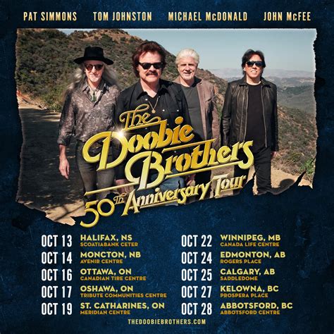 Canada Dates Added to The Doobie Brothers 50th Anniversary Tour