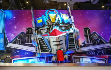 The Replica of Optimus Prime Robot Promoting Feature Film Movie Display ...