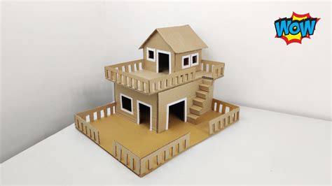 Cardboard House Model Making | How To Make Miniature House From ...