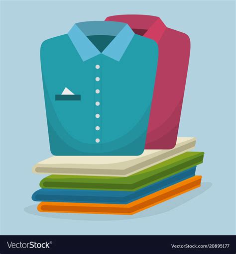 Folded clothes laundry service Royalty Free Vector Image