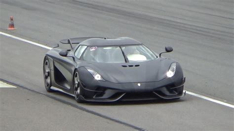 Koenigsegg Regera Black 1500HP On Racetrack in Denmark - YouTube