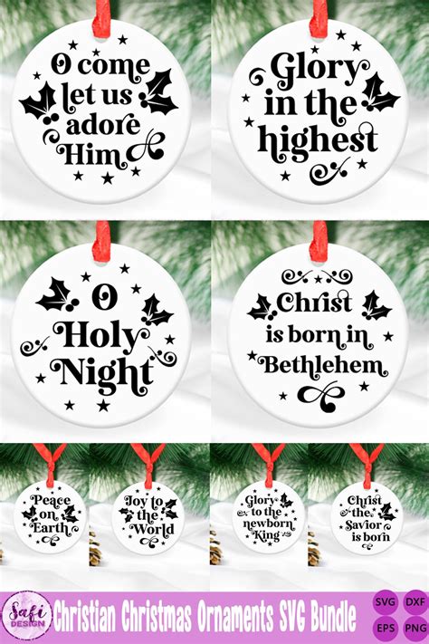 Christian Christmas Ornaments SVG Bundle