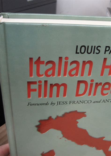 Italian Horror Film Directors by Paul, Louis; Franco, Jess & Antonella ...