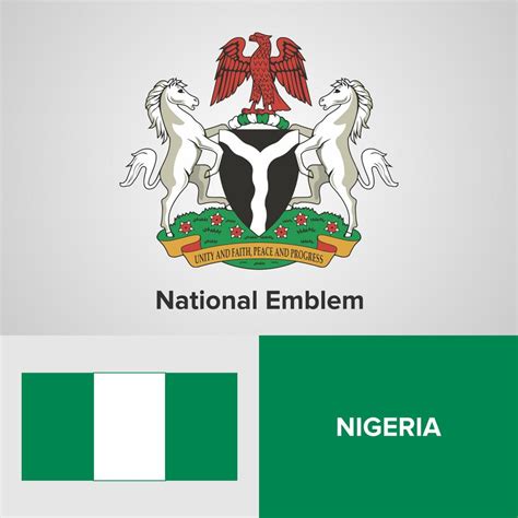 Nigeria National Emblem, Map and flag 343851 Vector Art at Vecteezy