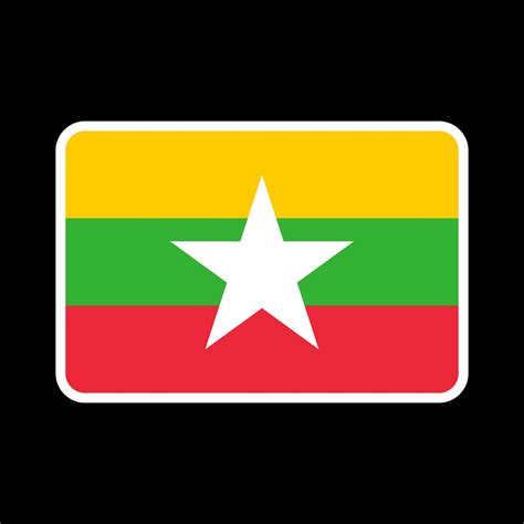 Myanmar flag, official colors and proportion. Vector illustration ...