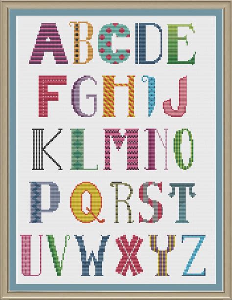 Fun Alphabet Sampler: Cross-stitch Pattern - Etsy