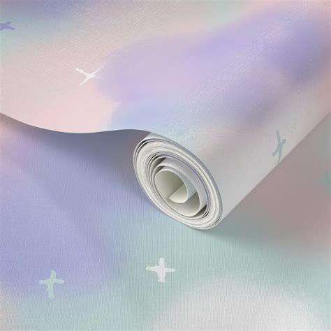 Cotton candy clouds Wallpaper | Spoonflower