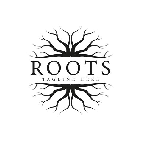 Premium Vector | Black geometric root design logo design template ...