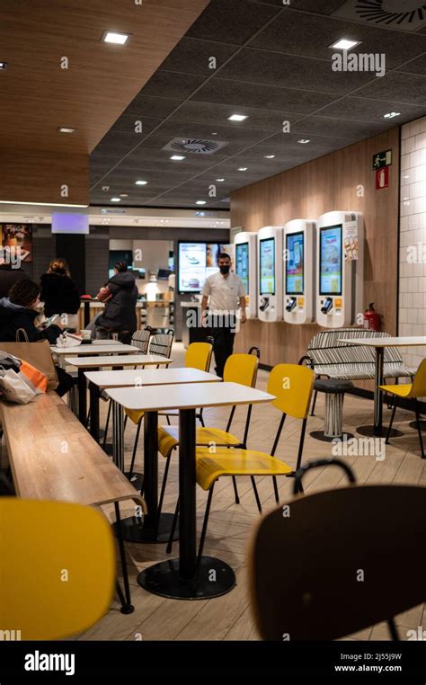 Interior of McDonald´s fast food restaurant in Madrid, Spain Stock Photo - Alamy