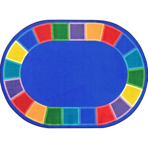 Joy Carpets Color Tones™ Classroom Circle Time Rug, 7'8" x 10'9" Oval | 1897DD – SupplyMe