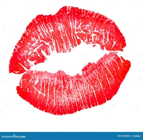 Red Lip Print Royalty Free Stock Photos - Image: 8139058