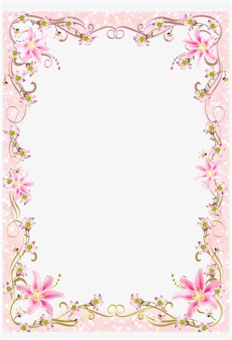 Flower Frame Border Line Design - Draw-whippersnapper