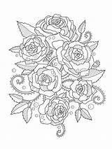 Roses Coloring Pages For Adults sketch template