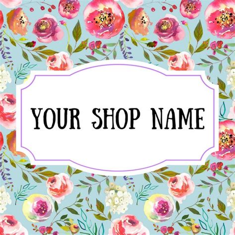 Etsy Shop Icon Premade Icon Etsy Graphics Floral Shop Icon | Etsy